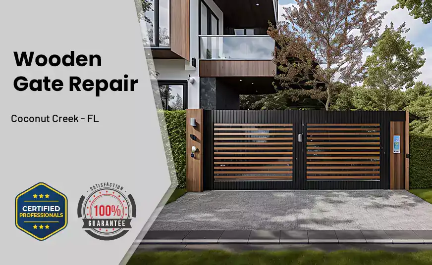 Wooden Gate Repair Coconut Creek - FL 